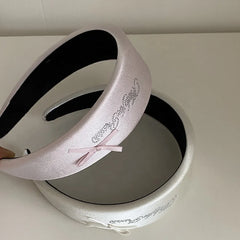 Fashion Glitter Lustrous Simple Head Band for Girls Sweet Elegant Minimalistic Bowknot Hair Band for Women Lady Hair Accessories