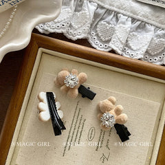 Cute Bear Animals Glitter Sparkle Hair Clips for Girls and Women Luxurious Alligators Hair Accessories for Party Fashion Stock
