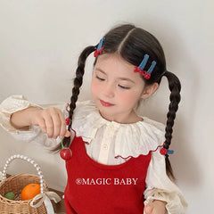 Fashion Denim Bowknot Polka Dot Hair Clips for Baby Girls Classic Stylish Snap Clips for Kids Children Hair Accessories in Stock