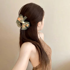 Fashion Chic Glitter Bowknot Flower Hair Claw Clips for Girls Trendy Stylish Haarspange for Women Lady Hair Accessories Elegant