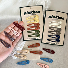 Elegant & Stylish Girls Hair Accessories Solid Color Minimalistic Alloy Snap Hair Clips for Women Casual Fashion Style
