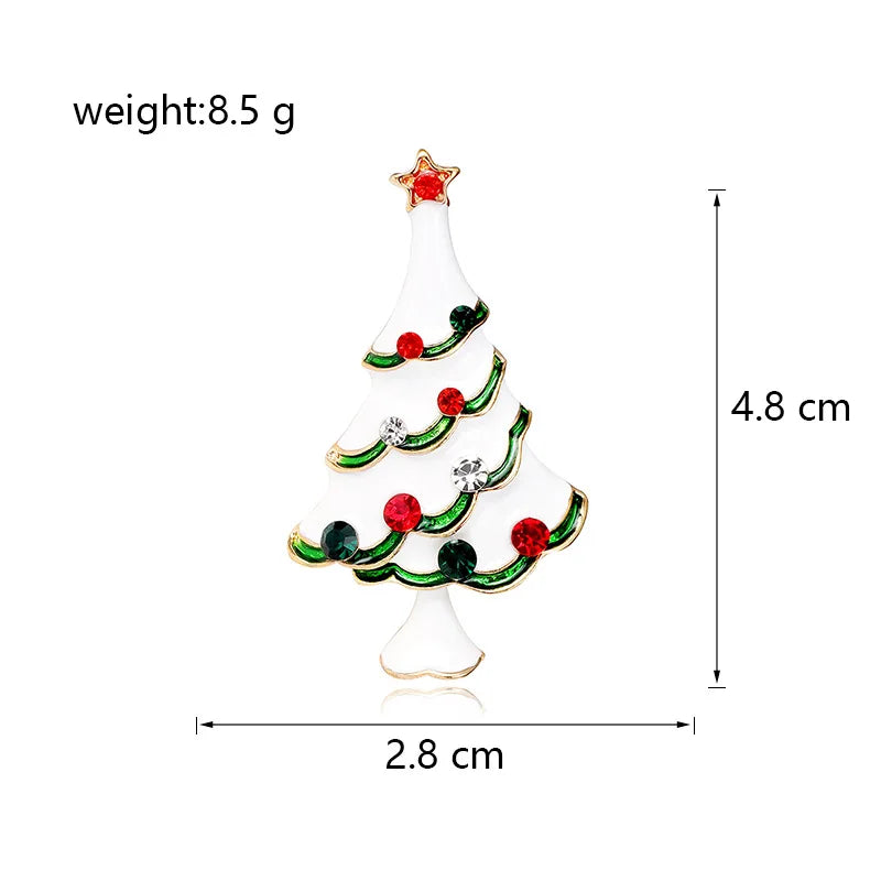 Fashion Christmas Trees Santa Brooches Plants Glamorous Charms Pins Jewelry for Women Ladies Accessories Wholesale Hot Sale