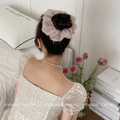 2025 Spring Summer Hot Sale Elegant Stylish Hair Ties for Women Ladies Ribbon Scrunchies Solid Colors Sweet Hair Accessories