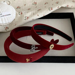 Red Retro Hairband Solid Colors Cute Little Horses Headbands Elegant Sweet Festival Hair Accessories for Women Custom Wholesale