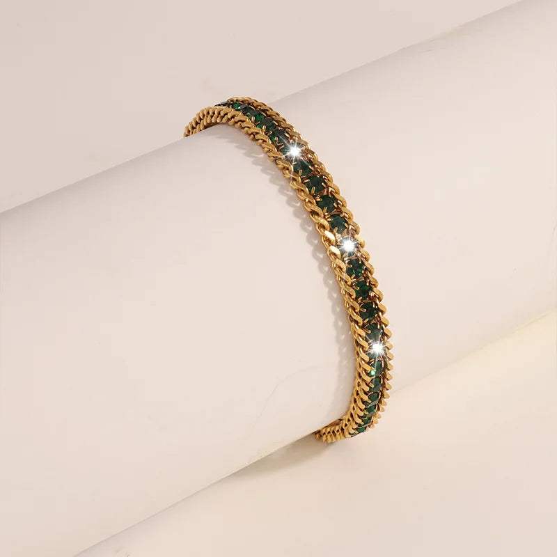 Fashion Elegant Glitter Chain Bracelet Stainless Steel Vintage Classic Retro Trendy Jewelry for Women Accessories Wholesale