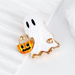 Fashion Pumpkin Ghost Horrible Halloween Brooches for Girls Trendy Glamorous Pins Jewelry for Women Ladies Accessories Hot Sale