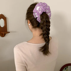 Fashion Sweet Elegant Multi Layer Scrunchies for Girls Graceful Cute Hair Ties for Women Ladies Hair Accessories in Stock