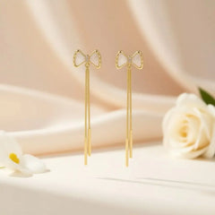 Fashion Elegant Tassel Animals Bowknot Drop Earrings for Girls Sweet Trendy Jewelry for Women Lady Accessories Chinese Supplier