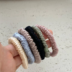 Elegant Minimalistic Solid Color Scrunchies High Elastic Hair Ties for Girls and Women Simple Fashion Hair Accessories