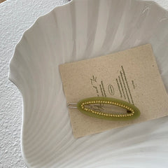 Chic Simple Solid Color Hair Clips for Women & Girls Elegant Glitter Hair Accessories Made of Acetate for Parties