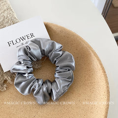2025 Brand New Satin Hair Ties for Women Minimalistic Scrunchies Solid Color Casual Soft Hair Accessories Sweet for Girls Ladies