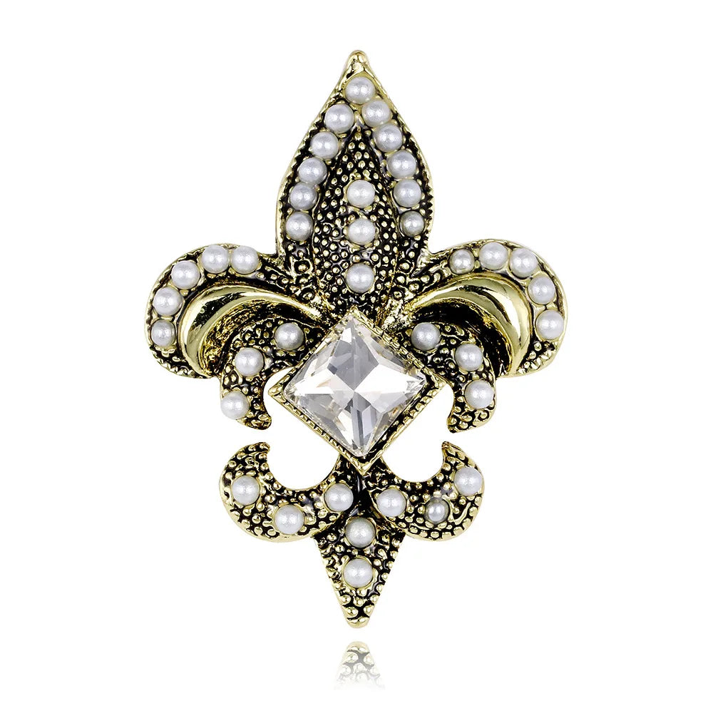 Fashion Imitation Pearl Elegant Vintage Brooches for Girls Sweet Retro Pins Jewelry for Women Ladies Accessories Wholesale