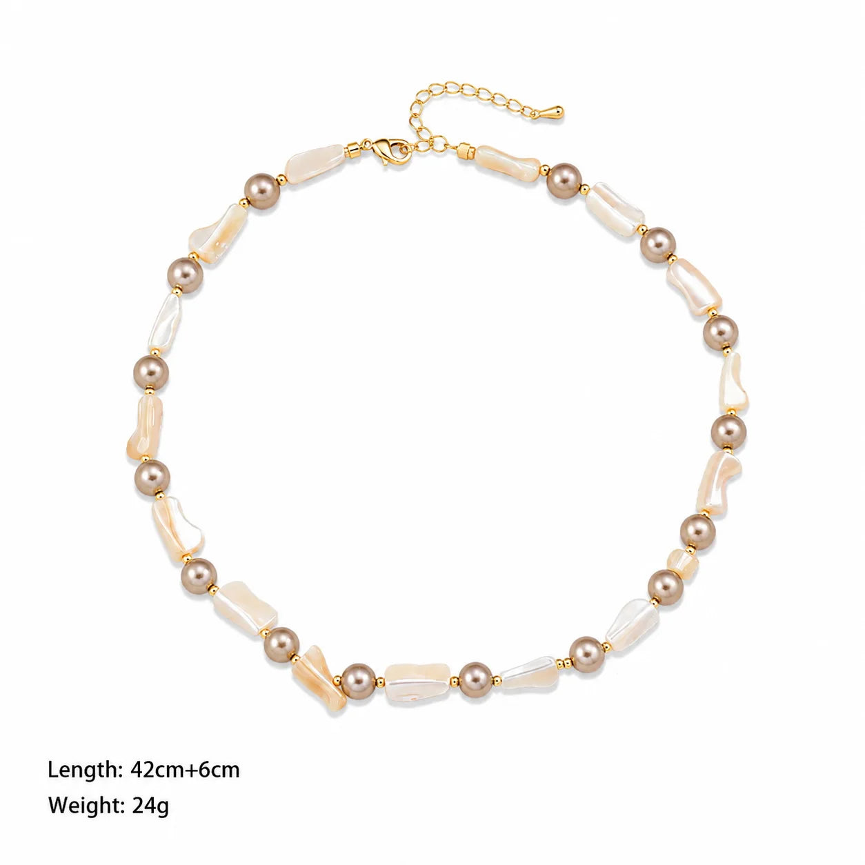 Fashion Tiger Eye Stone Baroque Pearl Mother of Pearl Necklaces for Girls Elegant Jewelry for Women Ladies Wholesale Bulk