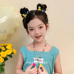 Kids Solid Color Duck Small Hair Ties Alligator Clips Cute Fashion Wholesale in Stock Hairpins Scrunchies Accessory for Children