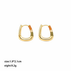 Fashion Simple Copper Minimalistic Hoop Earrings for Girls Trendy Jewelry for Women Ladies Wholesale China Manufacturer Bulk