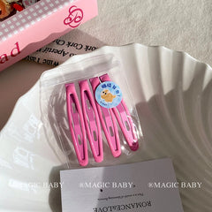 Simple Minimalistic Solid Candy Color Hair Clips for Baby Girls Cute Sweet Kawaii Snap Clips for Kids Children Hair Accessories