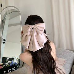Classic Solid Color Bowknot Hair Clip for Girls Princess Style Large Exaggerated Barrettes for Women Ladies Hair Accessories