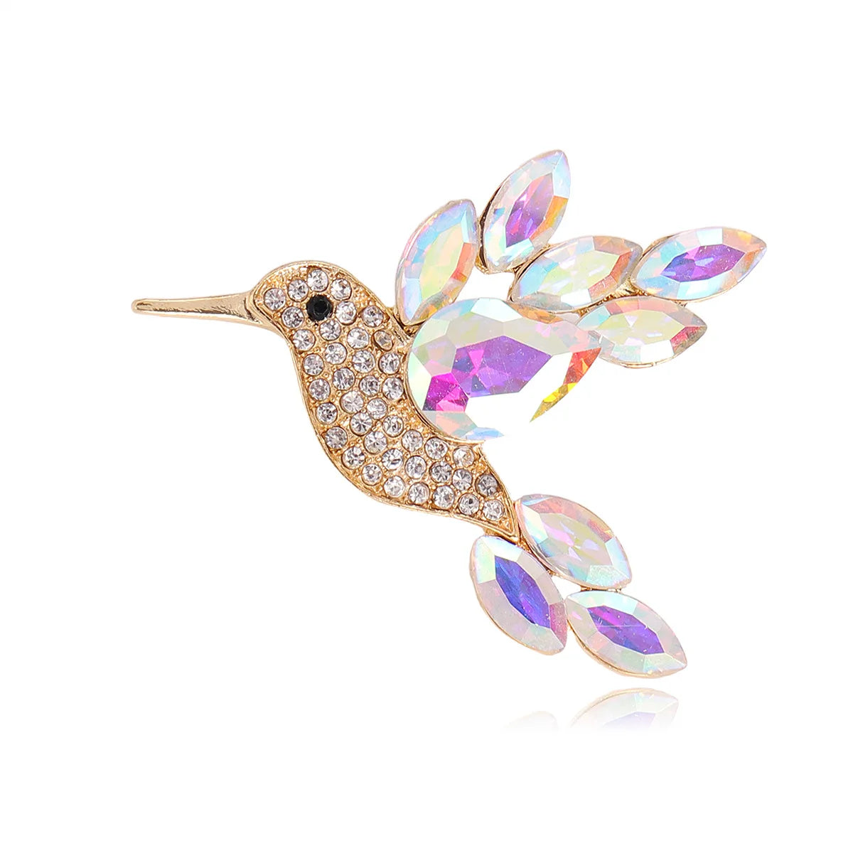 Fashion Bird Glitter Animals Stylish Brooches for Girls Trendy Rhinestone Pins Jewelry for Women Ladies Accessories Wholesale