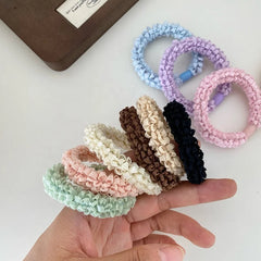 Solid Color High Elastic Scrunchies for Girls Sporty Durable Hair Ties for Women Ladies Kids Children Hair Accessories in Stock