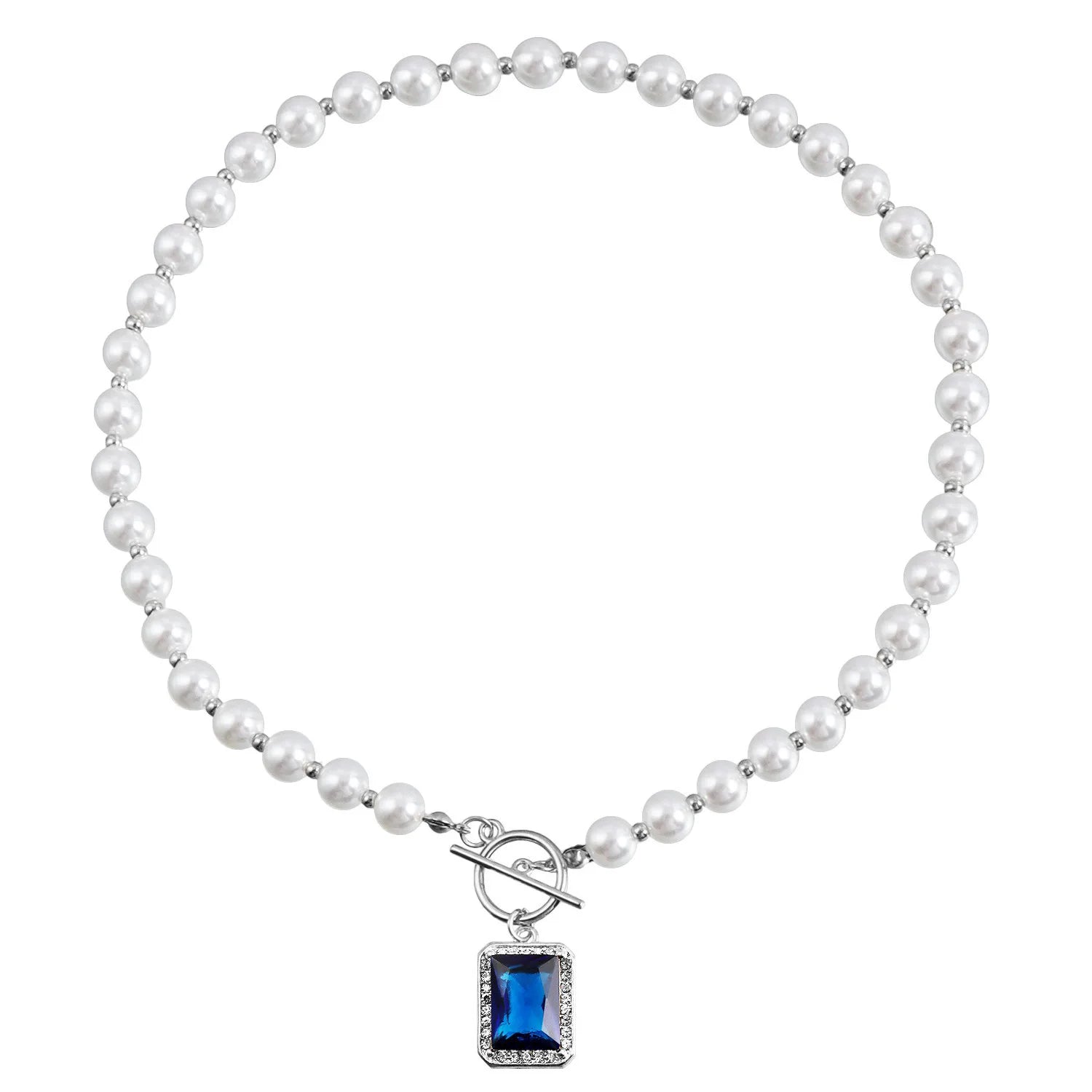 Fashion Imitation Pearl Luxury Glitter Necklaces for Girls Glamorous Charms Jewelry for Women Ladieds Accessories Wholesale