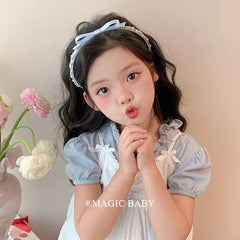 Chic Elegant Bowknot Glitter Sparkle Headband Kids Children Hair Accessories for Baby Girls Chic Fashion Elegant Hair Clips