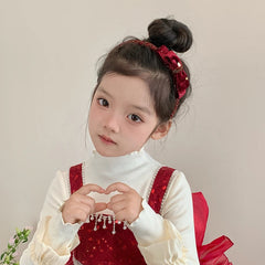 Classic Red Velvet Simple Head Band for Baby Girls Chic Fashion Trendy Hair Band for Kids Hair Accessories in Stock Stylish