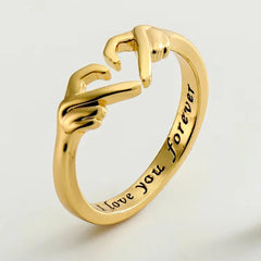 European and American Personalized Heart-shaped Rings Simple Fashion Both Hands Style Ring Romantic Gift for Couple Accessories
