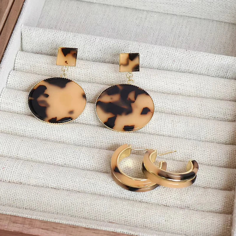 Fashion Leopard Trendy Stylish Drop Earrings for Girls Elegant Sweet Graceful Dainty Refined Jewelry for Women Lady Accessories
