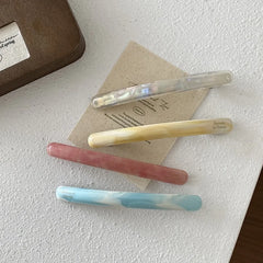Elegant Sweet Cute Girls Barrettes Acetate Minimalistic Solid Color Hair Clips Stylish Alloy Hair Accessories for Ladies Parties