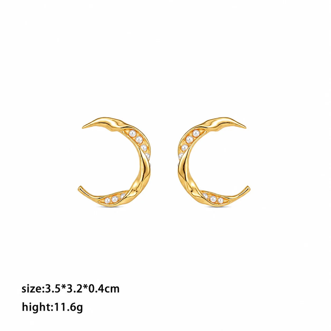 Fashion Copper 18K Gold Plated S925 Silver Imitation Pearl Hoop Earrings for Girls Trendy Jewelry for Women Ladies Wholesale
