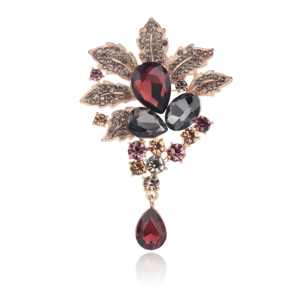 Fashion Sweet Glitter Rhinestone Sparking Luxury Brooches for Girls Bold Pins Jewelry for Women Ladies Accessories Wholesale