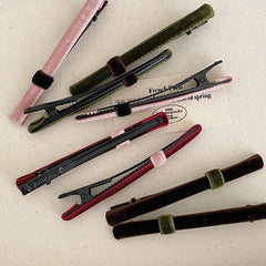 Solid Color Velvet Elegant Hair Clips for Girls Fashion Graceful Chic Alligator for Women Ladies Hair Accessories in Stock