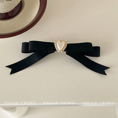 Simple Chic Solid Color Hair Clips for Girls Heart Shaped Lustrous Sweet Cute Barrettes for Women Ladies Hair Accessories