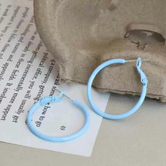 Female Hot Sale Minimalistic Large Circle Hoop Earring Fashion Sweet Simple Dainty High Quality Bulk Jewelry Accessory for Daily