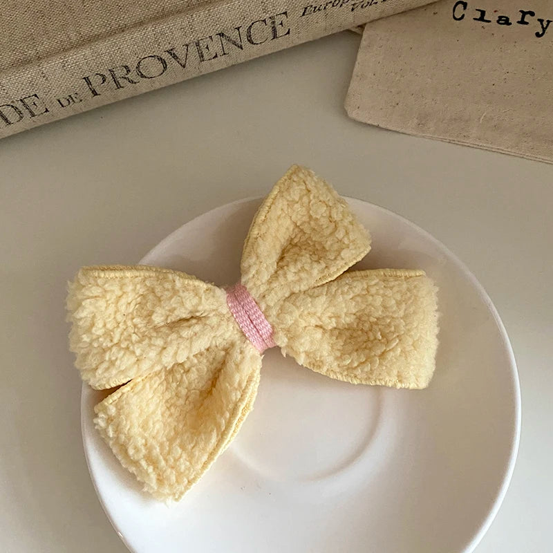Classic Solid Color Bowknot Hair Clips Minimalistic Fashion Elegant Alligators for Kids Children Hair Accessories in Stock Chic