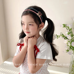 Fashion Sweet Cute Plaid Star Head Bands for Baby Girls Trendy Stylish Hair Bands for Kids Children Hair Accessories in Stock
