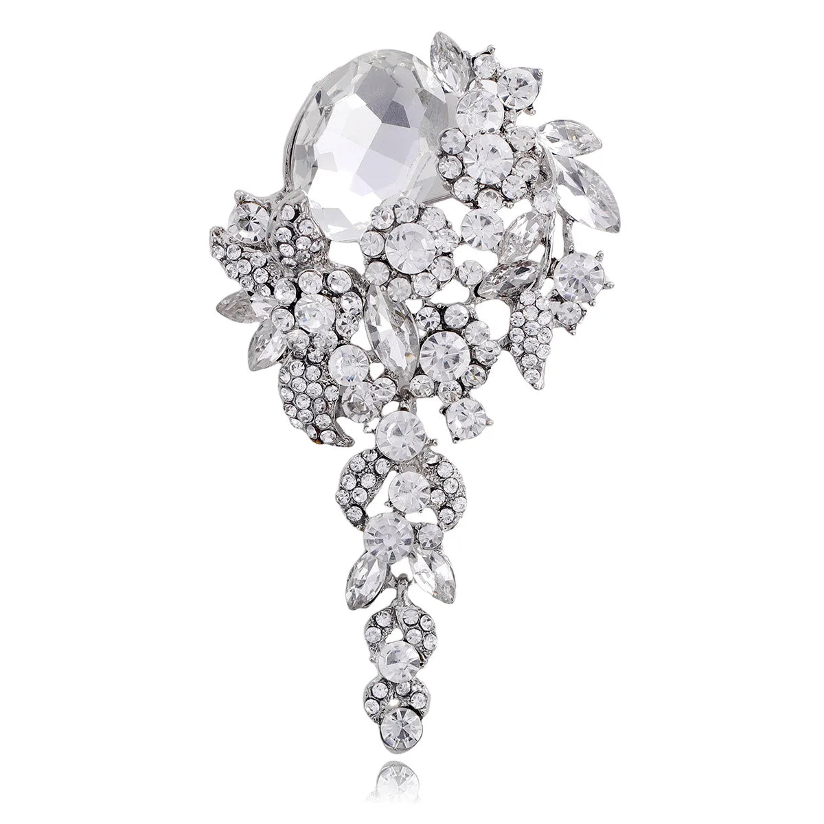 Fashion Glitter Rhinestone Sparking Elegant Brooches for Girls Sweet Dainty Jewelry Pins for Women Ladies Accessories Hot Sale