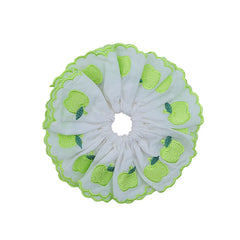 Sweet Cute Green Apple Fashion Scrunchies Elegant Hair Ties for Baby Girls Kids and Teenagers Green Fruit Accessories