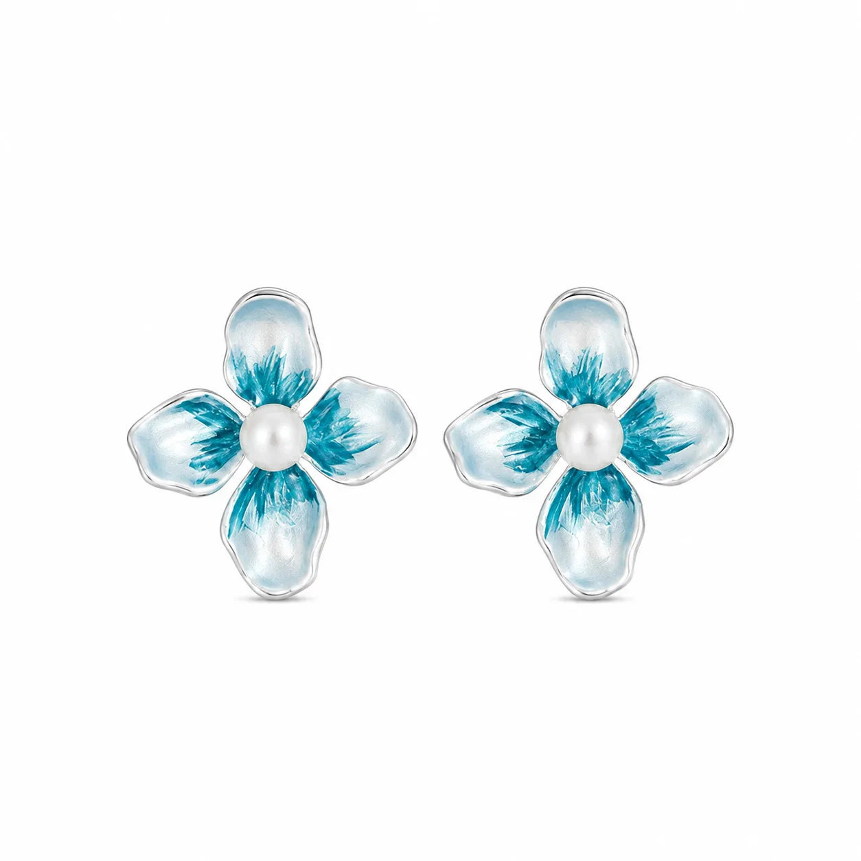 Fashion S925 Silver Freshwater Pearl Flower Stud Earrings for Girls Elegant Copper 18K Gold Plated Jewelry for Women Ladies