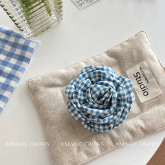 Hot Sale Women Color Blocked Flower Hair Claws Graceful Trendy Handmade in Stock Hair Clips Accessories for Daily Office Use