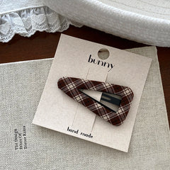 Simple Plaid Minimalistic Hair Clips for Baby Girls Cute Sweet Fashion Snap Clips for Kids Children Hair Accessories in Stock