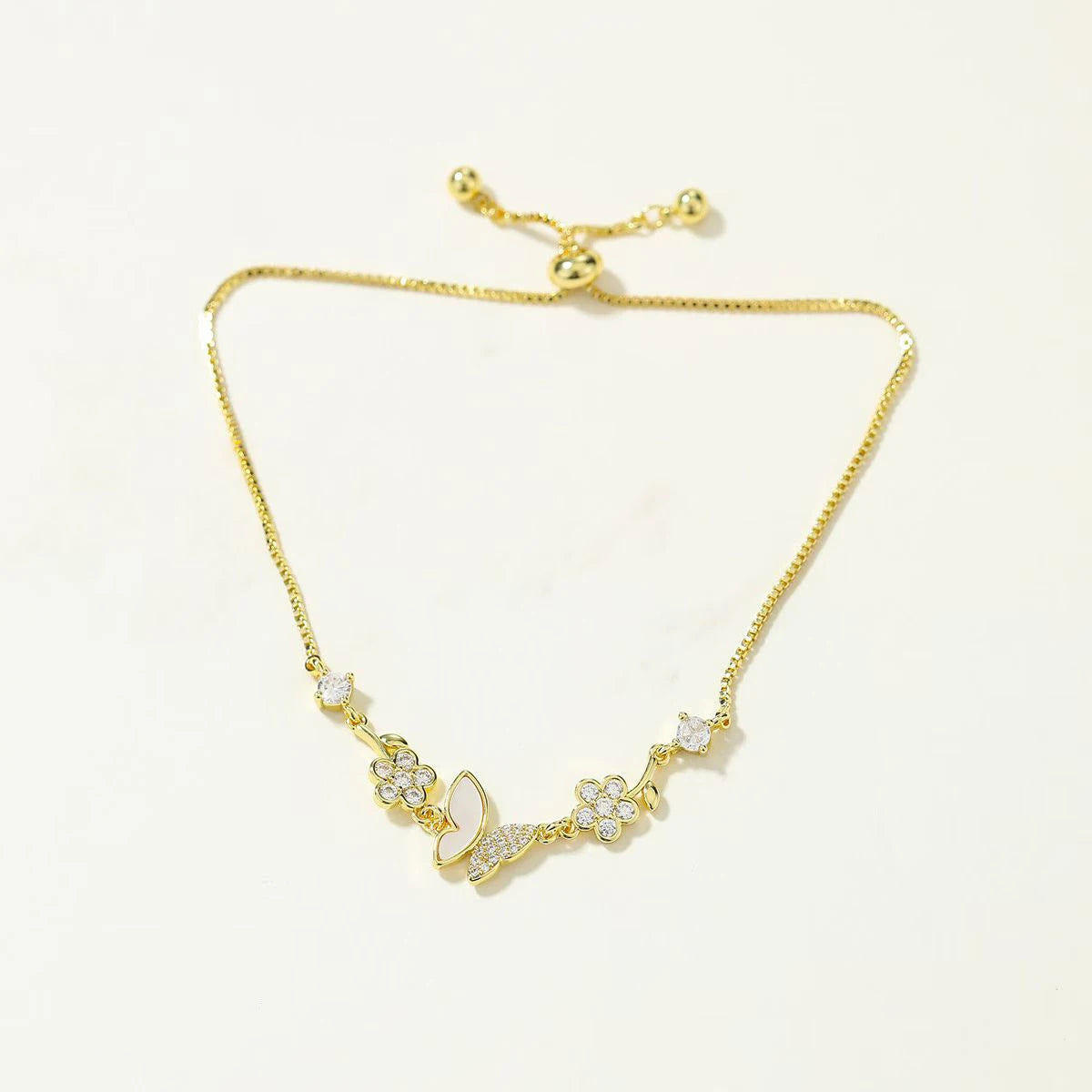 Fashion Trendy Elegant Graceful Necklaces for Girls Dainty Butterfly Glitter Jewellry for Women Ladies Accessories Wholesale