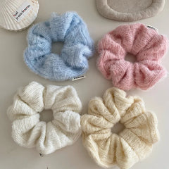 Fashion Simple Solid Color Sweet Scrunchies for Girls Minimalistic Elegant Trendy Hair Ties for Women Ladies Hair Accessories