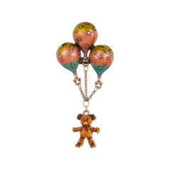 Fashion Bear Drop Sweet Animals Stylish Brooches for Girls Trendy Cute Glamorous Pins Jewelry for Women Ladies Accessories