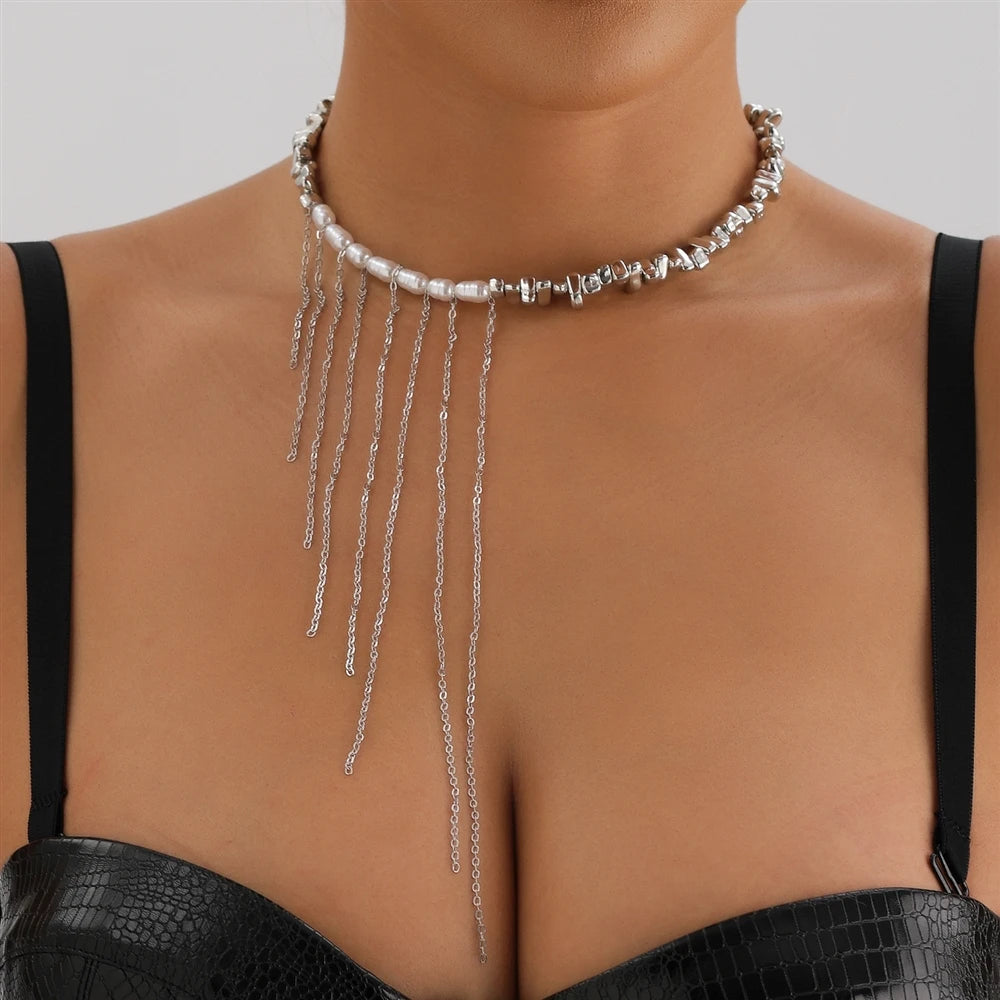 Fashion Trendy Stylish Beads Tassel Necklaces for Girls Sweet Elegant Art Deco Jewelry for Women Ladies Accessories Wholesale