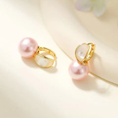 Luxury Imitation Pearl Heart Shaped Drop Earrings for Girls Fashion New Fresh Jewelry for Women Ladies Accessories Wholesale