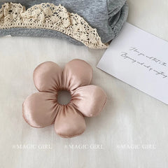 Sweet Cute Flower Shaped Fashion Scrunchies for Girls Chic Solid Color Classic Hair Ties for Women Ladies Hair Accessories