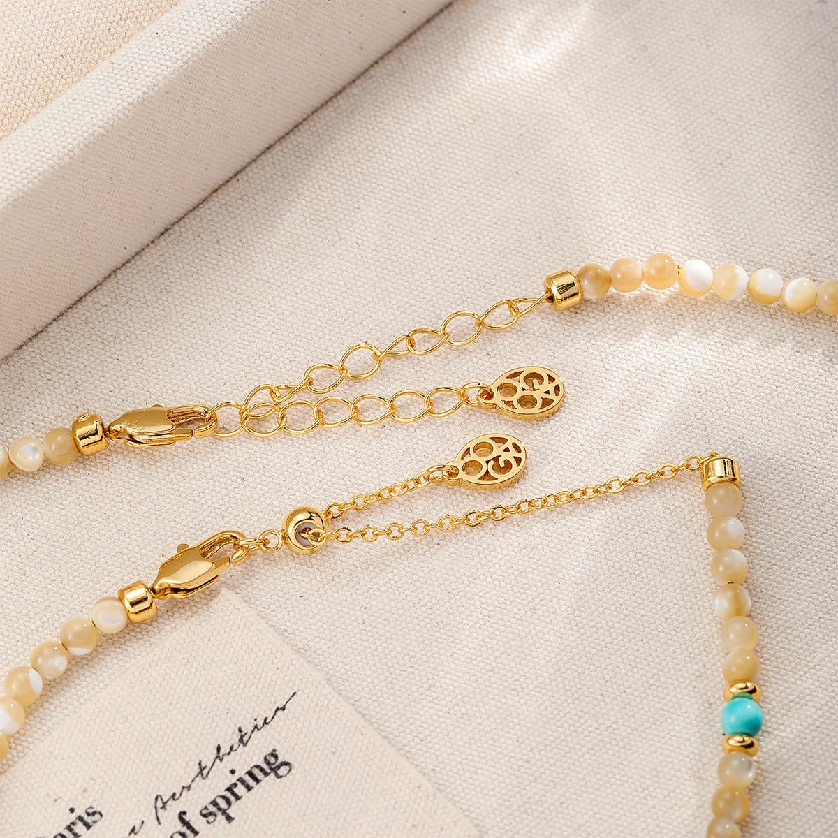 Fashion Shell Tiger Eye Stone Blue Turquoise Copper Jewelry Sets for Girls Vintage Necklaces Bracelets for Women Lady Wholesale