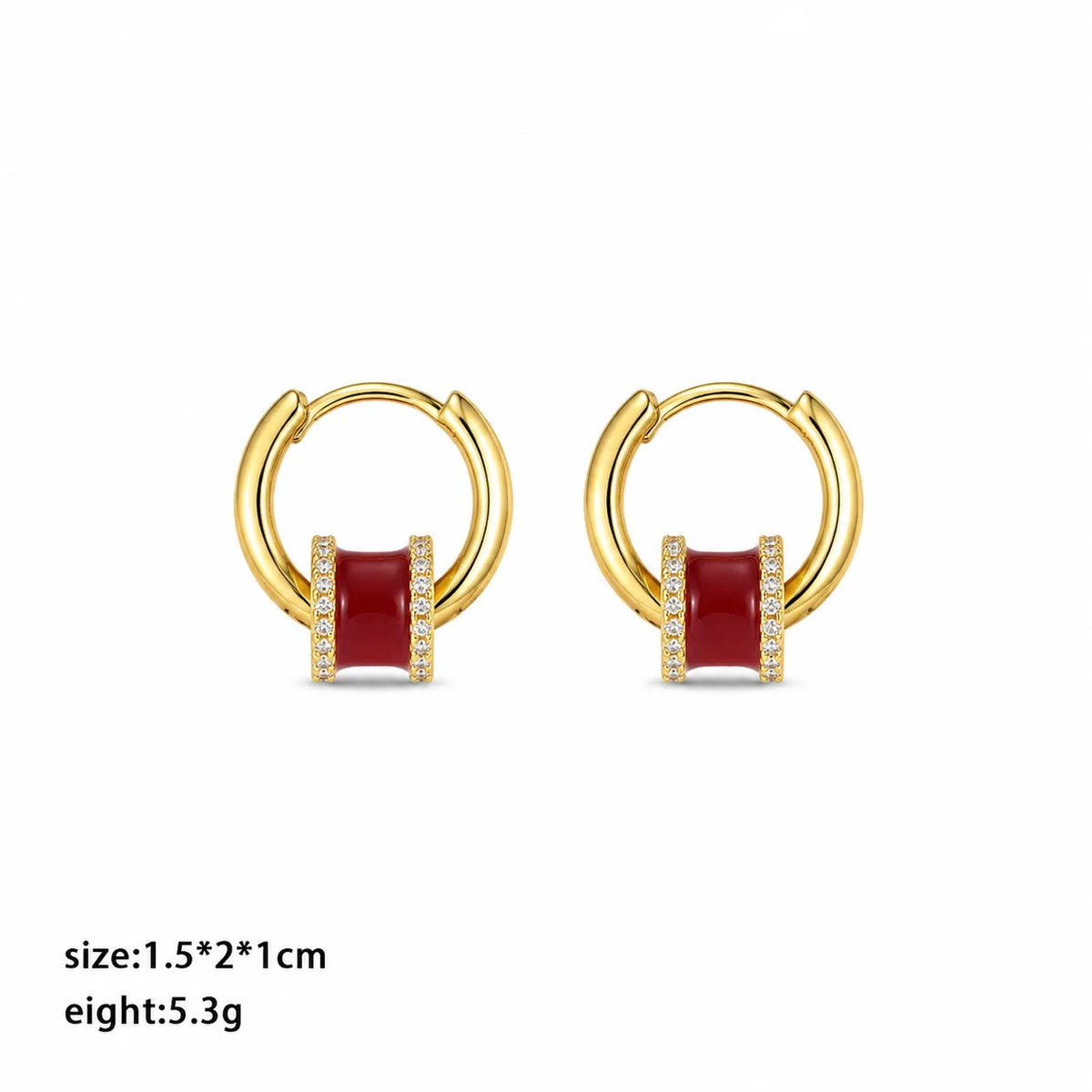 Fashion Hoop Earrings for Girls 18K Gold Plated Trendy Simple Minimalistic Jewelry for Women Ladies China