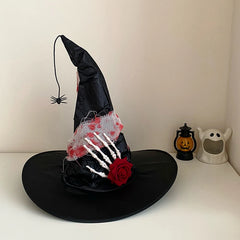 Female Halloween Celebration Black High Quality Hair Clips Hat Trendy Scary Customized in Stock Hairpins Accessories for Women